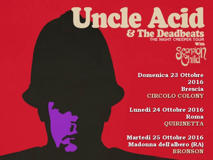 Uncle Acid in Italia ad Ottobre per tre date con Scorpion Child. Nuovo video di Pusher Man, da “The Night Creeper”